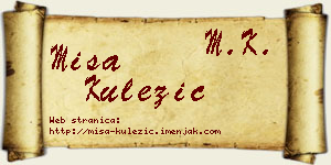 Miša Kulezić vizit kartica